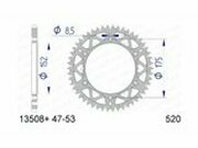 Kettenrad Afam Alu 48 Zhne Yamaha YZ 125 / 250