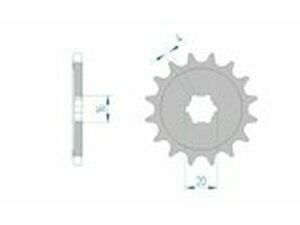 Ritzel Afam 428 / 13 Zhne KX 80 / 85