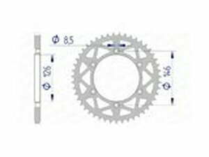 Kettenrad Afam Alu 48 Zhne Suzuki RM-Z 250 / 450