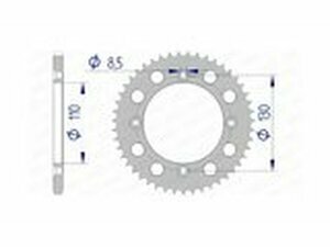 Kettenrad Afam Alu 420 / 55 Zhne CR 80 / 85