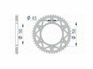 Kettenrad Afam Alu 48 Zhne Yamaha YZ / YZF