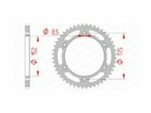 Kettenrad Afam Stahl 50 Zhne Yamaha YZ 125 / 250