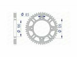 Kettenrad Afam Alu selbstreinigend 428 / 52 Zhne RM / YZ 85