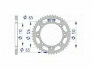 Kettenrad Afam Alu 420 / 46 Zhne KX 65