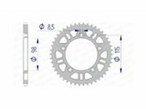 Kettenrad Afam Alu selbstreinigend 50 Zhne KTM 65
