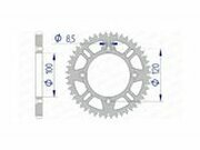 Kettenrad Afam Alu selbstreinigend 428 / 50 Zhne RM / YZ 85