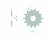 Ritzel selbstreinigend Afam 13 Zhne KX 250 / 500