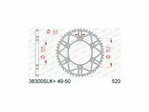 Kettenrad Afam Stahl selbstreinigend 50 Zhne Beta RR