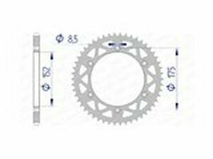 Kettenrad Afam Alu selbstreinigend 48 Zhne Yamaha YZ 125...