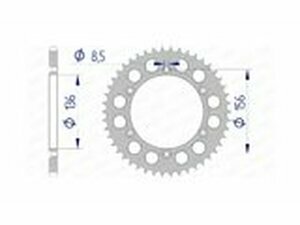 Kettenrad Afam Alu 46 Zhne GasGas / Husqvarna