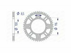 Kettenrad Afam Alu 420 / 55 Zhne KX 80 / 85