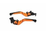 Brems- + Kupplungshebel einstellbar Avoc Schwarz / Orange...