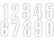 Startnummer Aufkleber x3 Blackbird #0 13X7cm wei