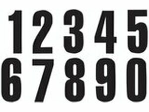 Startnummer Aufkleber x3 Blackbird #5 13X7cm schwarz