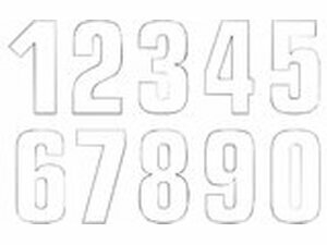 Startnummer Aufkleber x3 Blackbird #5 16X7.5cm wei