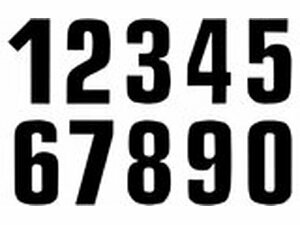 Startnummer Aufkleber x3 Blackbird #0 16X7.5cm schwarz