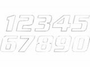 Startnummer Aufkleber x3 Blackbird #0 20X25cm wei