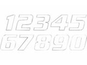 Startnummer Aufkleber x3 Blackbird #1 20X25cm wei