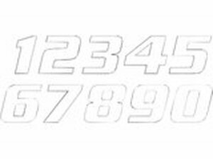 Startnummer Aufkleber x3 Blackbird #4 20X25cm wei