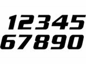 Startnummer Aufkleber x3 Blackbird #0 20X25cm schwarz