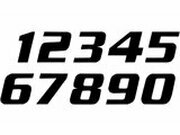 Startnummer Aufkleber x3 Blackbird #7 20X25cm schwarz