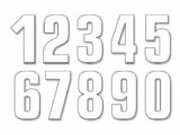 Aufkleber Startnummer Blackbird #0-9 16x7cm wei