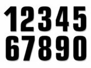 Aufkleber Startnummer Blackbird #0-9 16x7cm schwarz