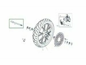 Vorderradachse original Derbi Senda DRD X-Treme ab 2010