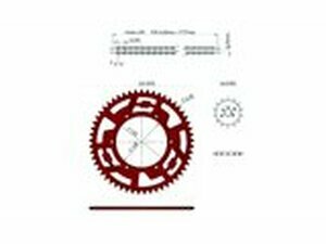 Kettensatz alu rot 14x53 - 420 Doppler Derbi GPR /...