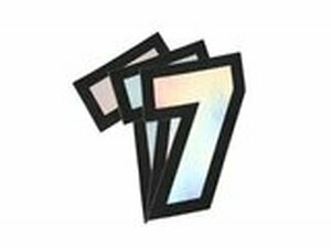 Aufkleber Startnummer 7 Doppler Hologramm 10x7,5cm (x3)