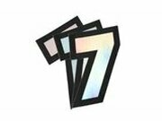 Aufkleber Startnummer 7 Doppler Hologramm 10x7,5cm (x3)