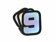 Aufkleber Startnummer 9 Doppler Hologramm 10x7,5cm (x3)