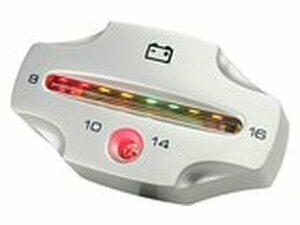 Voltmeter Spannungsanzeige LED Koso silber