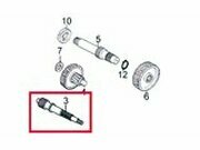 Getriebeeingangswelle Kymco Agility 50cc 4-Takt 12 Zoll