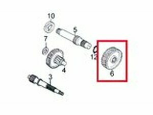 Getriebe / Zahnrad Radwelle Kymco Agility 50cc 4-Takt 12...