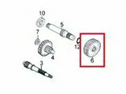 Getriebe / Zahnrad Radwelle Kymco Agility 50cc 4-Takt 12...