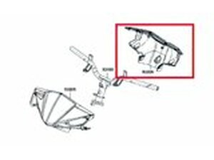 Lenkerverkleidung hinten - original Ersatzteil Kymco...