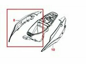 Seitenverkleidung rechts Kymco Agility RS 50cc Schwarz