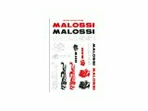 Aufkleber Bogen Malossi Mini 11,5x16,8cm schwarz / rot /...