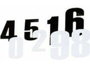 Aufkleber Startnummer schwarz 12 cm # 5