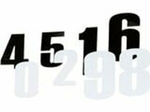 Aufkleber Startnummer wei 12 cm # 7