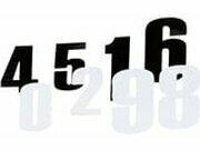 Aufkleber Startnummer schwarz 12 cm # 9