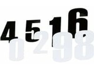 Aufkleber Startnummer wei 15 cm # 0