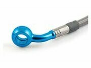 Bremsleitung hinten Edelstahl / fitting blau Motacc...