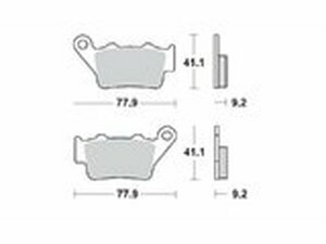 Bremsbelge hinten Moto Master 093212 Sinter Pro Racing...