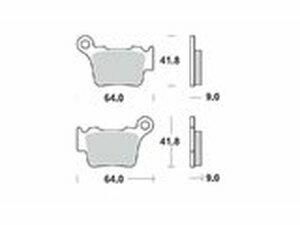 Bremsbelge hinten Moto Master 094412 Sinter Pro Racing...