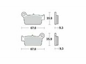 Bremsbelge hinten Moto Master 094511 Sinter Pro Racing...