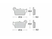 Bremsbelge hinten Moto Master 094511 Sinter Pro Racing...