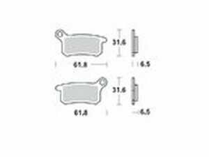 Bremsbelge hinten Moto Master 094611 Sinter Pro Racing...