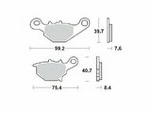 Bremsbelge hinten Moto Master 094811 Sinter Pro Racing...